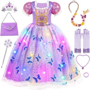 Meland Princess Dresses for Girls – Light Up Princess Costume for Little Girl, Halloween Costumes & Gift for Toddler Age 3-10