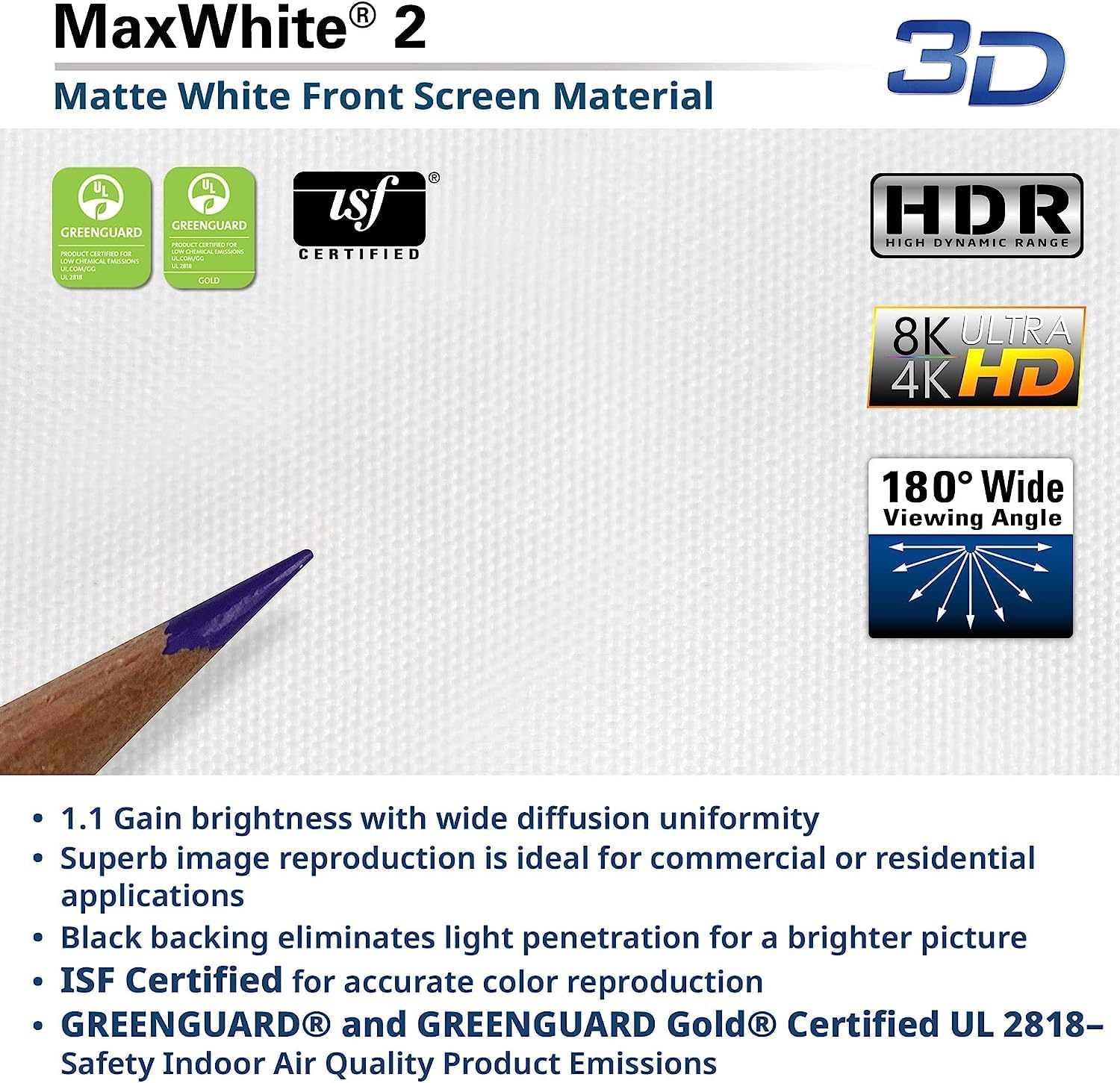 Projector Screen Elite Screens Spectrum, 150-INCH Diag 16:9, Motorized Projection Screen Movie Home Theater 4K/8K Ultra HD Ready, ELECTRIC150H2 - Image 9