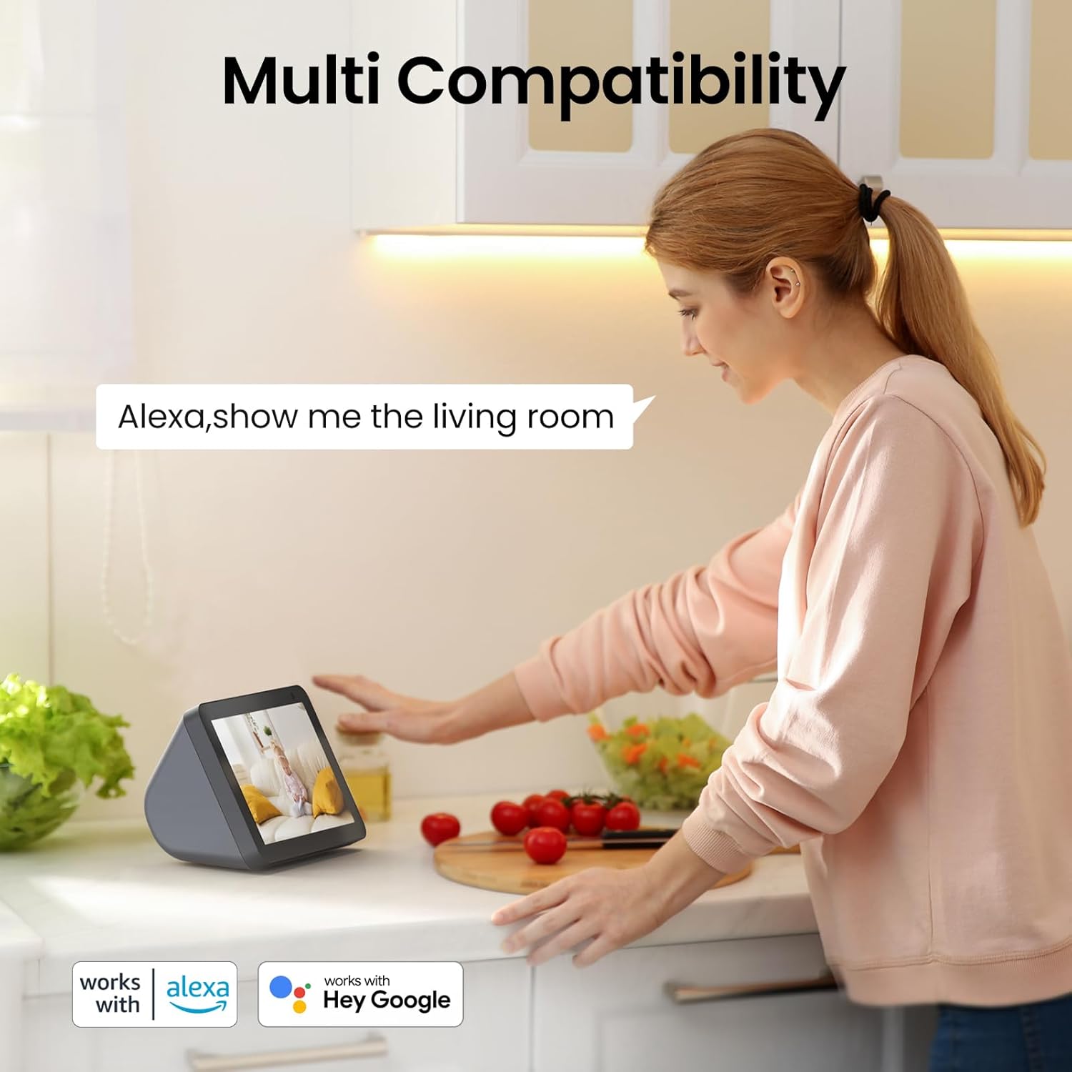 Cinnado Security Camera Indoor-2K 360° WiFi Cameras for Home Security,Pet/Dog/Baby Camera with Phone app, 2-Way Audio, Night Vision, 24/7 SD Card Storage, Works with Alexa & Google Home (2.4Ghz)-D1 - Image 9