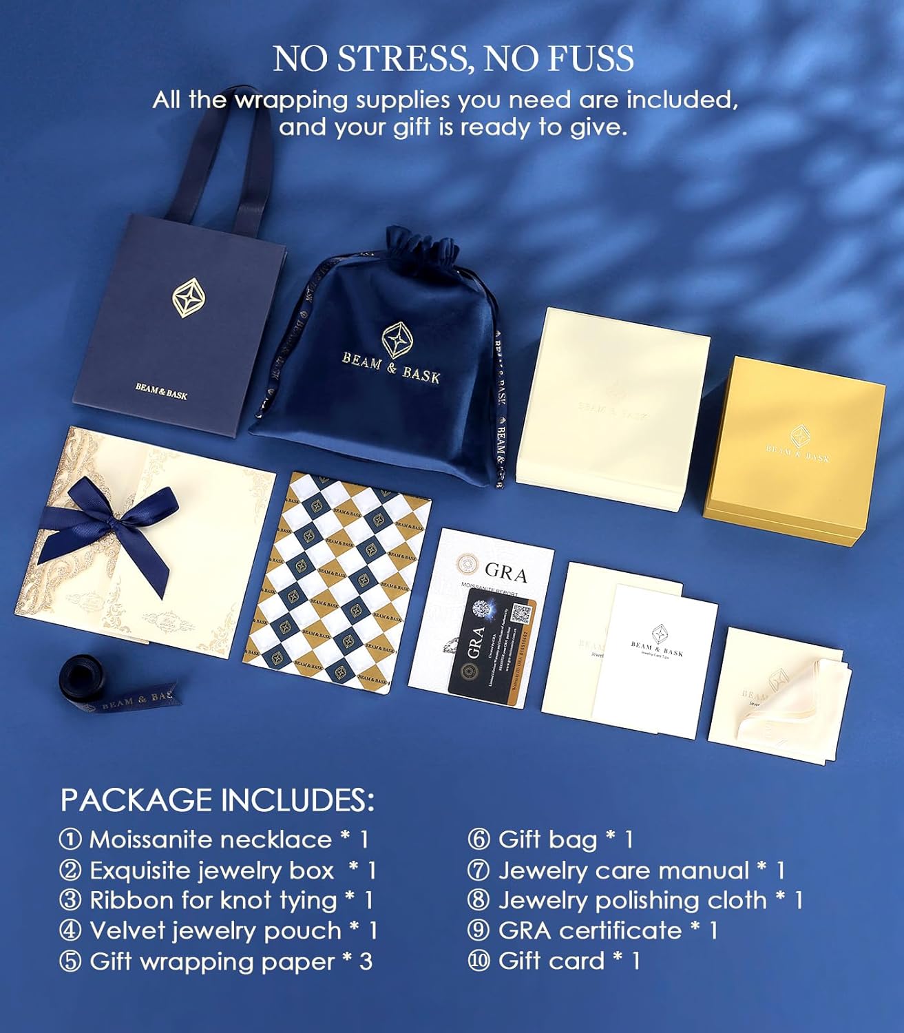 Beam & Bask Rose Flower Heart Moissanite Necklaces for Wife, S925 Silver Pendant for Women, 18K Gold Plated Jewelry for Her Girlfriend Mom for Anniversary Birthday - Image 7