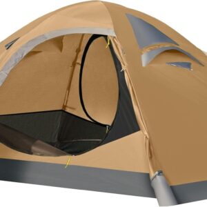 2 Person Backpacking Tent, Waterproof 4 Season Tent, Windproof Cold Weather Winter Tent for Camping, Hiking, Hunting, Cycling