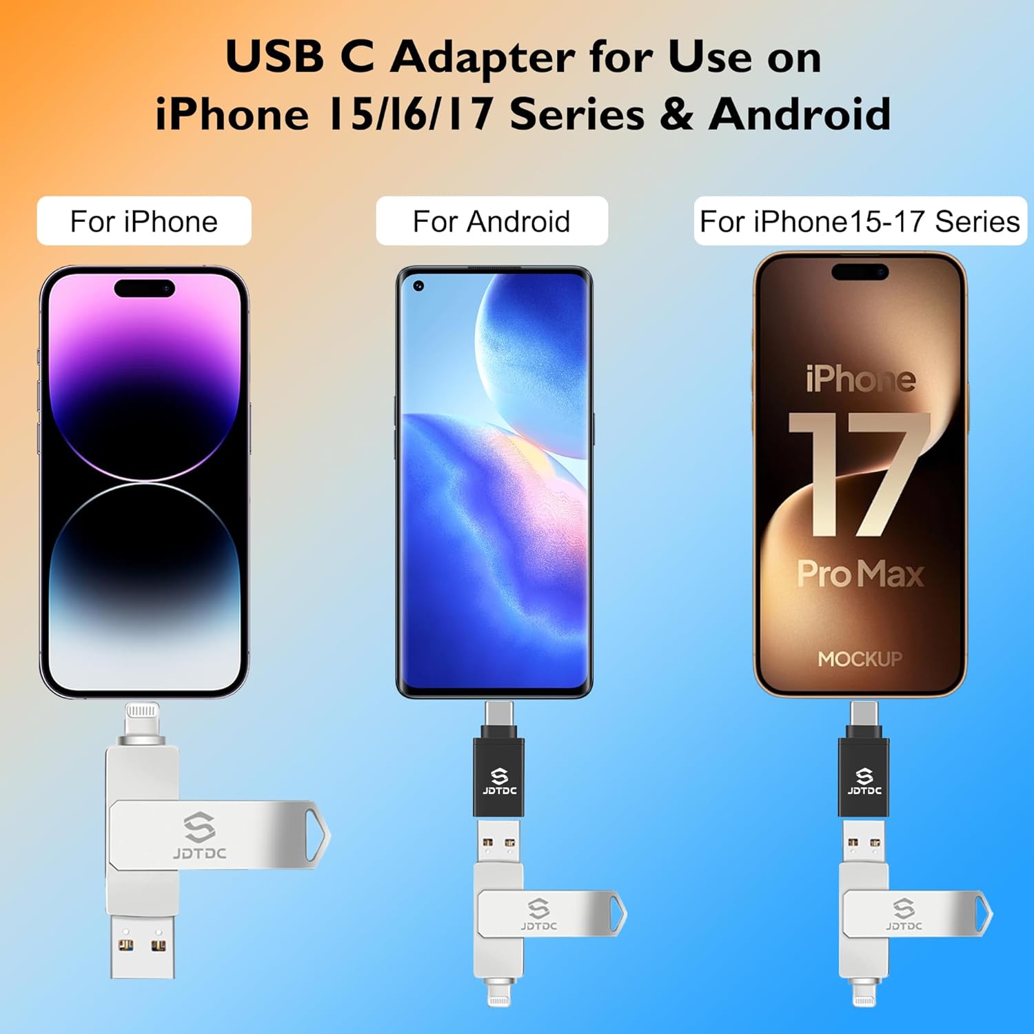 【Real-Capacity】Genuine Apple MFi Certified 128GB-iPhone-Photo-Stick, External-Storage, Backup-Photos-Videos Contacts, USB-Flash-Drive Thumb-Drive for iPad Mac Computer, Avoid Fake MFi Clones (128, GB) - Image 2