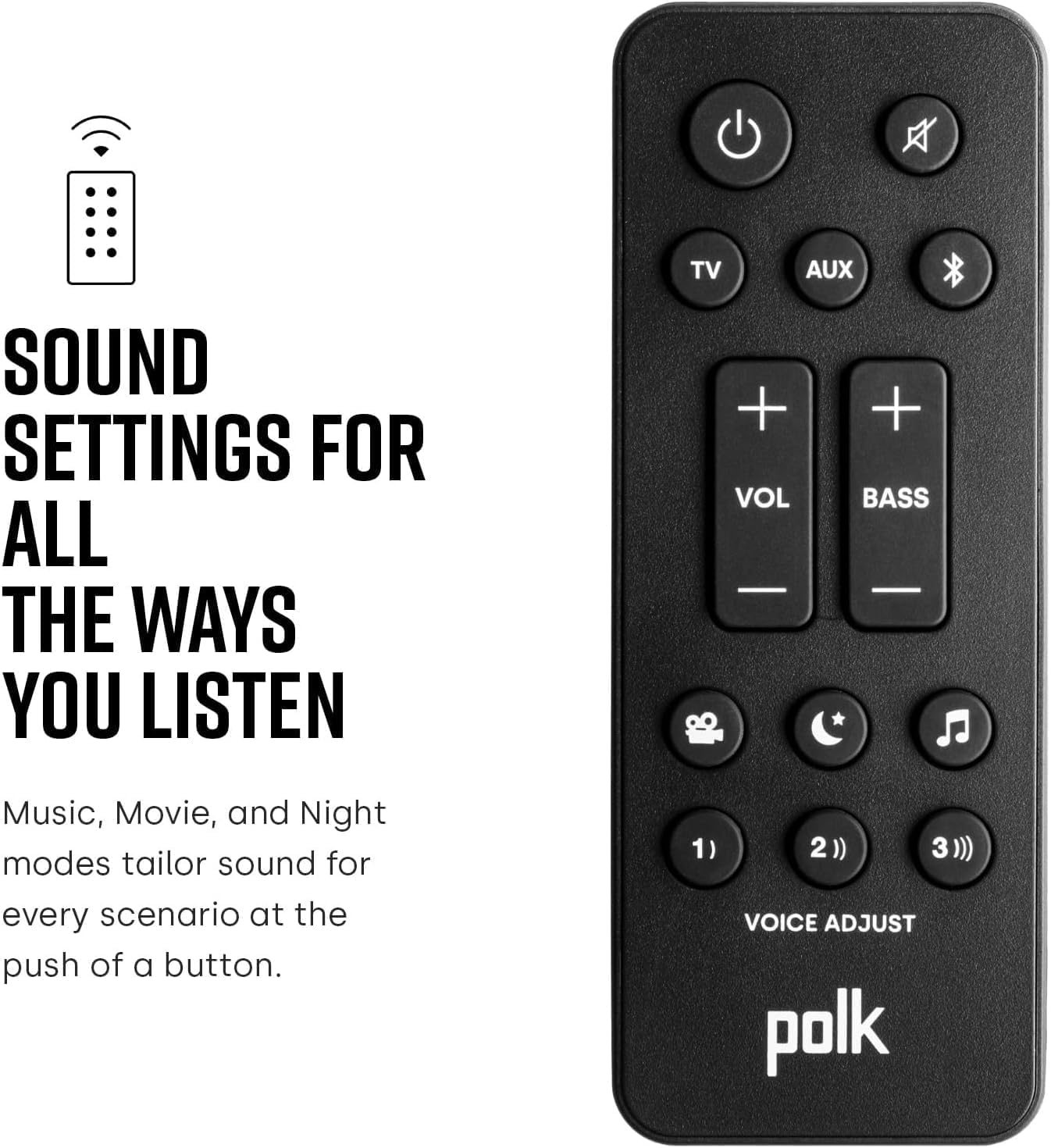 Polk Audio Signa S4 TV Sound Bar with Subwoofer - Dolby Atmos Audio VoiceAdjust & BassAdjust Technology, HDMI eARC, Wireless Subwoofer works with 8K, 4K, & HD TVs, Bluetooth, Wireless Streaming - Image 6
