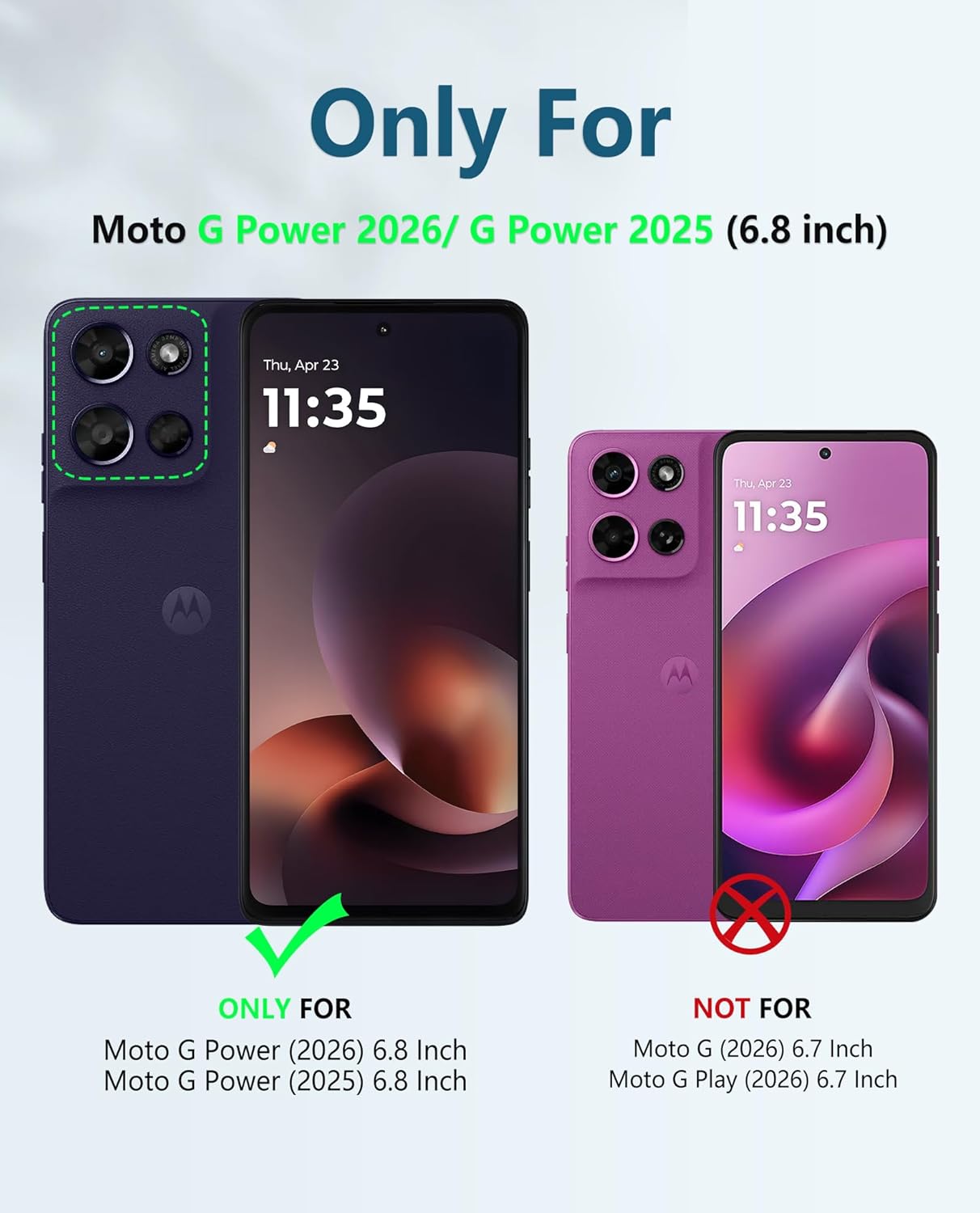 FNTCASE for Motorola Moto G-Power-5G-2026 Case: for Moto G Power 5G 2025 Case with Kickstand | Built-in Screen Protector Military Grade Drop Proof Protection Rugged Shockproof Protective Sturdy Black - Image 2