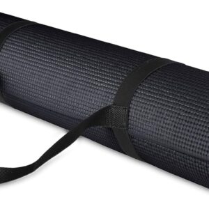 Fitvids All Purpose 1/4-Inch High Density Anti-Tear Exercise Yoga Mat with Carrying Strap, Multiple Colors