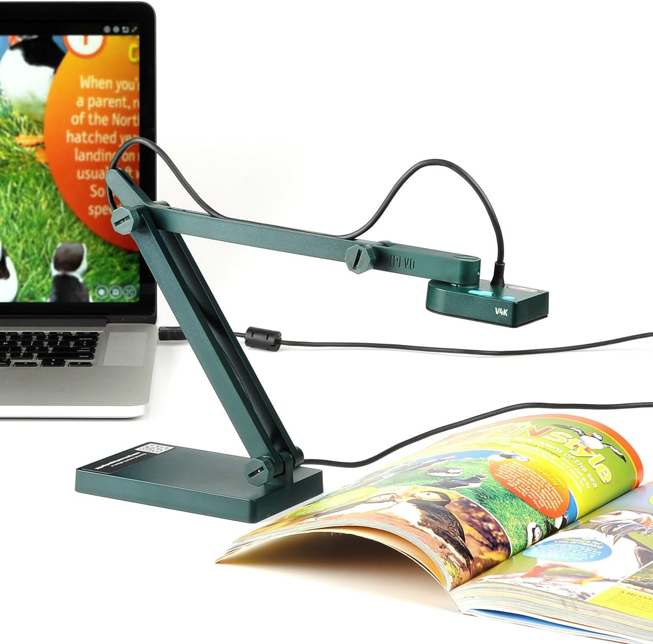 IPEVO V4K Ultra High Definition 8MP USB Document Camera — Mac OS, Windows, Chromebook Compatible for Live Demo, Web Conferencing, Distance Learning, Remote Teaching - Image 9