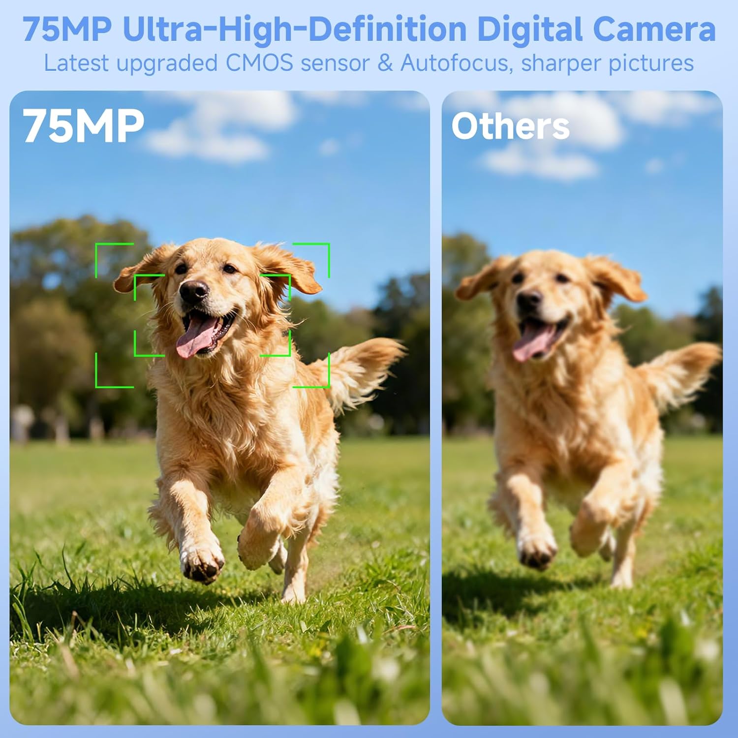 Digital Camera,UHD 75MP 5K Digital Cameras for Photography with WiFi,64GB SD Card Vlogging Travel Camera for YouTube,Featuring 3" 180°Flip Screen,Suitable for Beginners and Teens,Black - Image 2