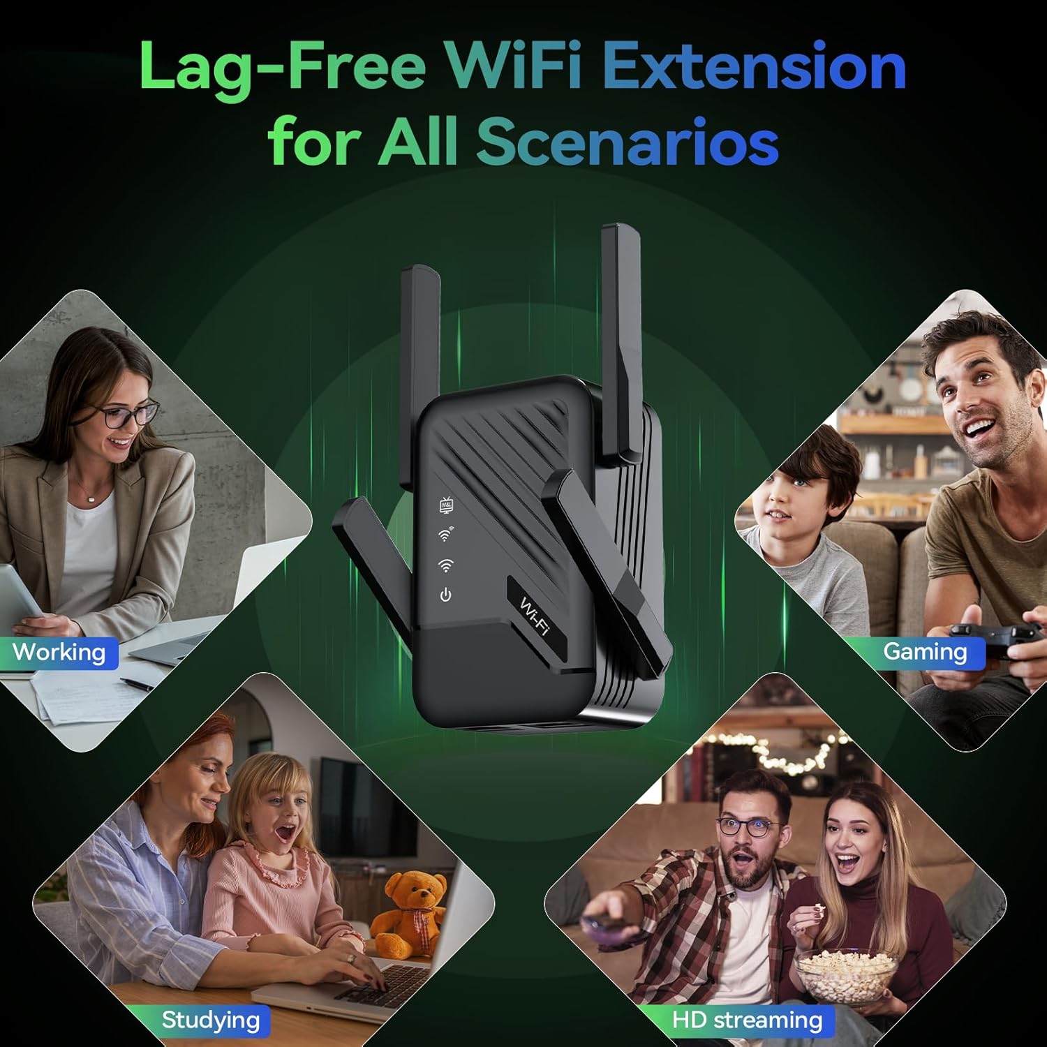 2026 Best WiFi Extender Signal Booster, Internet Extender Covers Up to 13389 Sq.ft for Home, Long Range WiFi Repeater with Ethernet Port, Wireless Router Amplifier Easy Setup,Wide Compatibility - Image 7