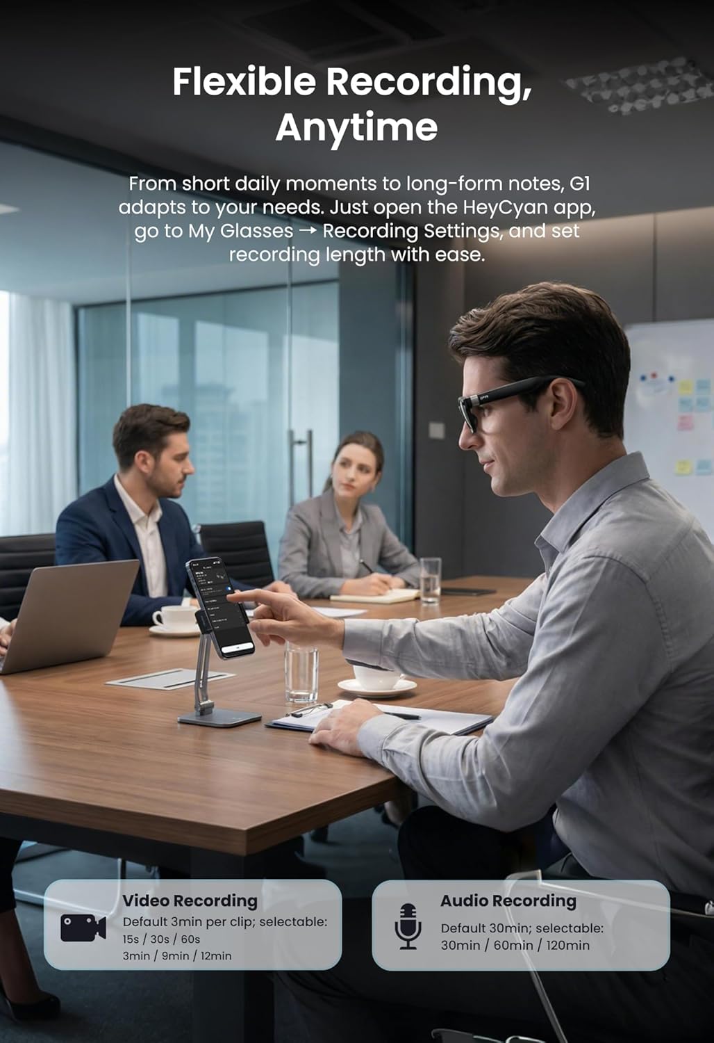 DPVR G1 Smart Glasses with Camera and Bluetooth – 8MP 32Gb Camera Glasses with AI Features, Real-Time Translation & Video Recording Glasses with Voice Control - Image 8