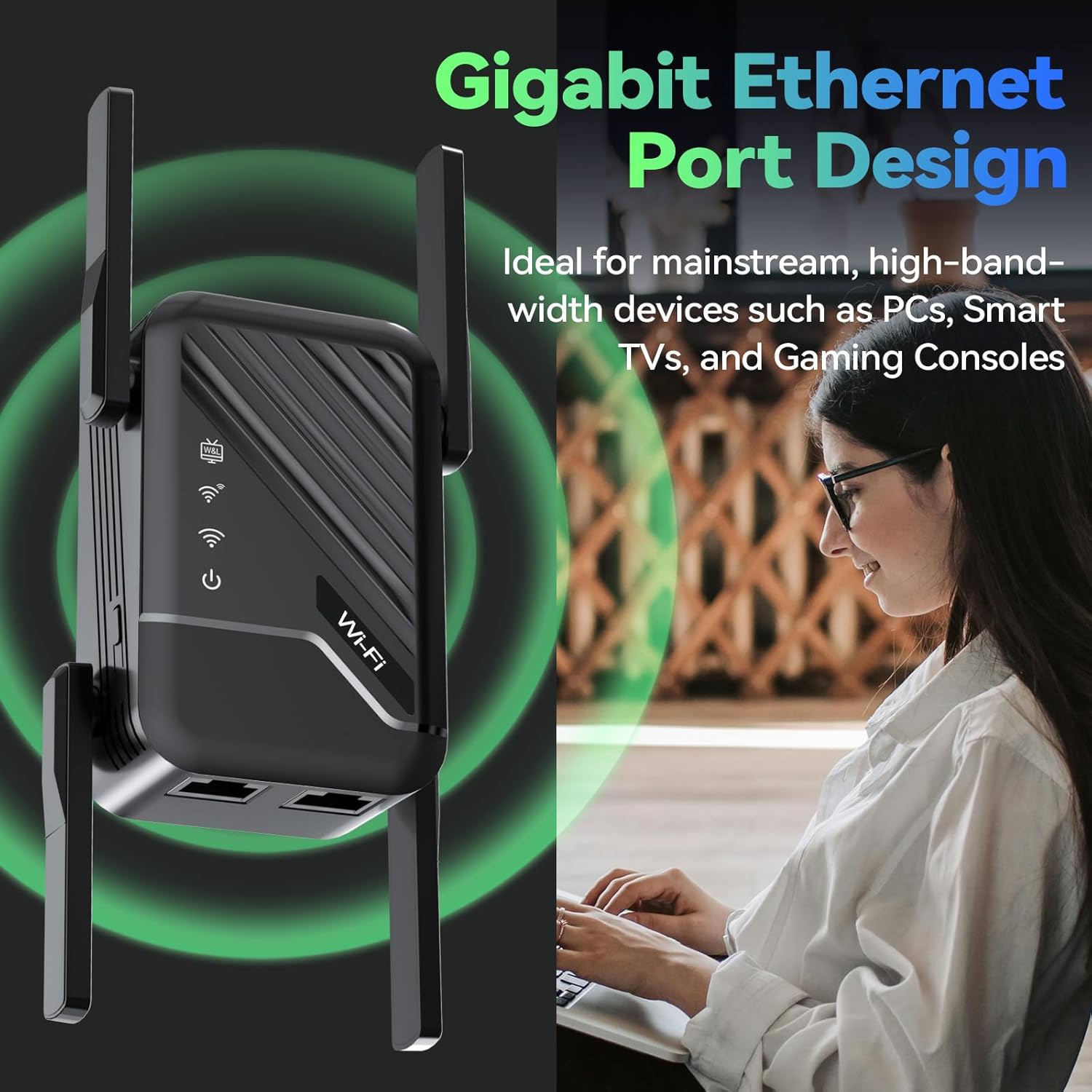2026 Best WiFi Extender Signal Booster, Internet Extender Covers Up to 13389 Sq.ft for Home, Long Range WiFi Repeater with Ethernet Port, Wireless Router Amplifier Easy Setup,Wide Compatibility - Image 8