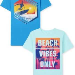 The Children’s Place Boys Gamer,Sports,Cars Short Sleeve Graphic T-Shirts,2 Pack