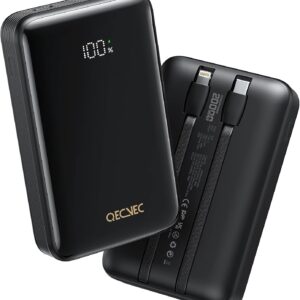 Portable Charger 20000mAh, 22.5W Power Bank Fast Charging, High Capacity Cell Phone Portable Power Banks with for iPhone, Samsung, Android etc, Travel Essential (Black)