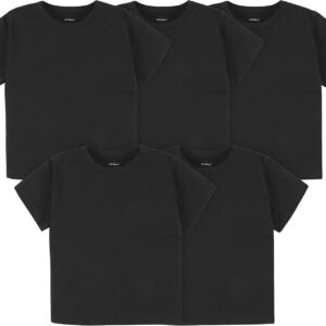 Gerber Unisex-Baby Toddler 5-Pack Solid Short Sleeve T-Shirts Jersey 160 GSM
