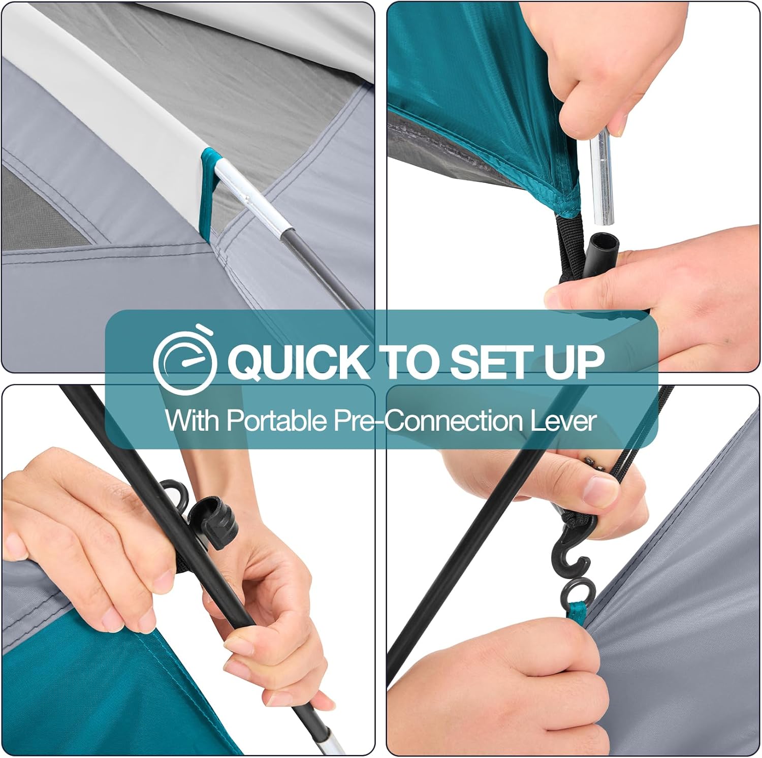 CAMEL CROWN 4/6 Person Tent Waterproof Lightweight Portable Backpacking Tent for Outdoor Camping Hiking - Image 4