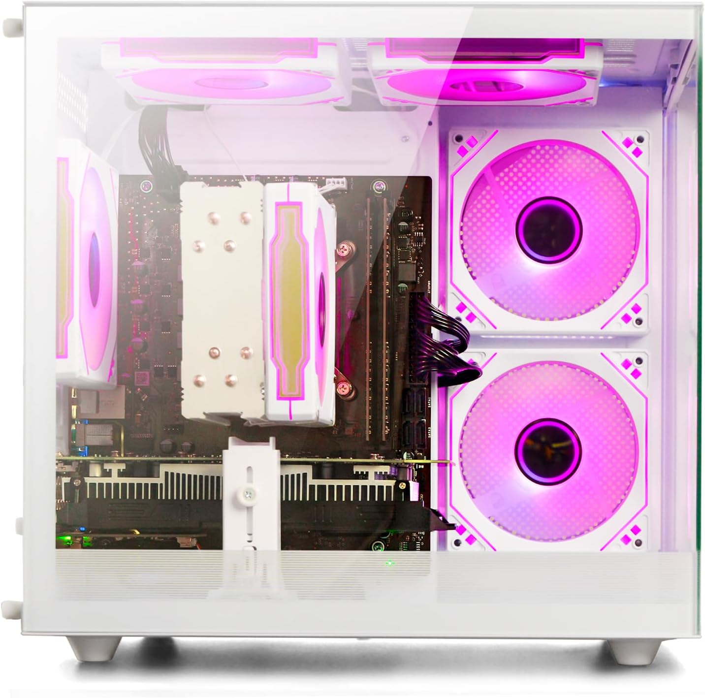 Gaming PC Desktop, Ryzen 7 8700F, GeForce RTX 5060(8G), 32GB DDR5 RAM, 1TB NVMe 3.0 SSD, Wi-Fi 6 650W PSU High-end Tower Computer (White) - Image 3