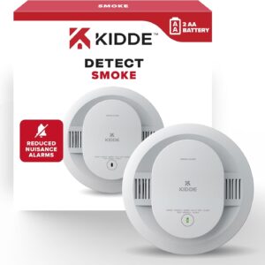 Kidde Smoke Detector, AA Battery Powered, LED Warning Light Indicators, 20SDR