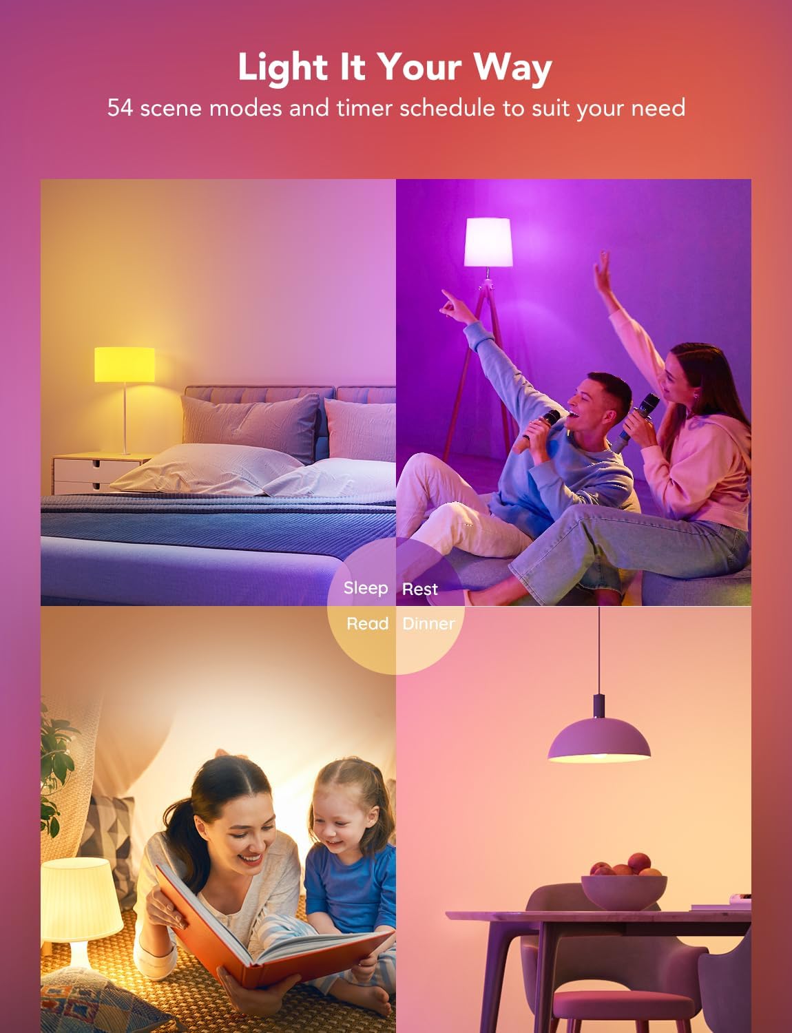 Govee Smart Light Bulbs, 1200 Lumens Dimmable BR30 Bulbs, RGBWW Color Changing Light Bulbs, WiFi & Bluetooth LED Bulbs, 16 Million Colors, Music Sync, Compatible with Alexa, Google Assistant, 6 Pack - Image 5