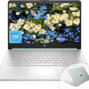HP 14″ HD Student Business Laptop, Intel Quad-Core N150, 8GB RAM, 128GB UFS, 1 Year Office 365, Webcam, HDMI, Bluetooth, WiFi, Win 11 Pro, Slim Design, Willow Green