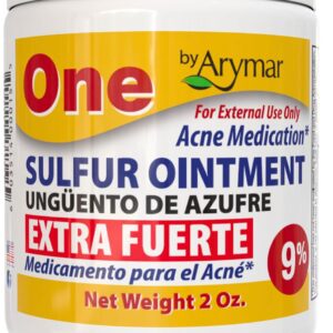 Arymar Sulfur Ointment 9% Acne Spot Treatment for Face and Body (2oz / Pack of 1)