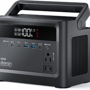 2026 Portable Power Station 230.4Wh LiFePO4 Battery, 350W Power Bank with AC Outlet 110V/ 700W Surge, Solar Generator Fast Charging for Hurricane Emergency, Laptop, Camping, RV, Off-Grid Living