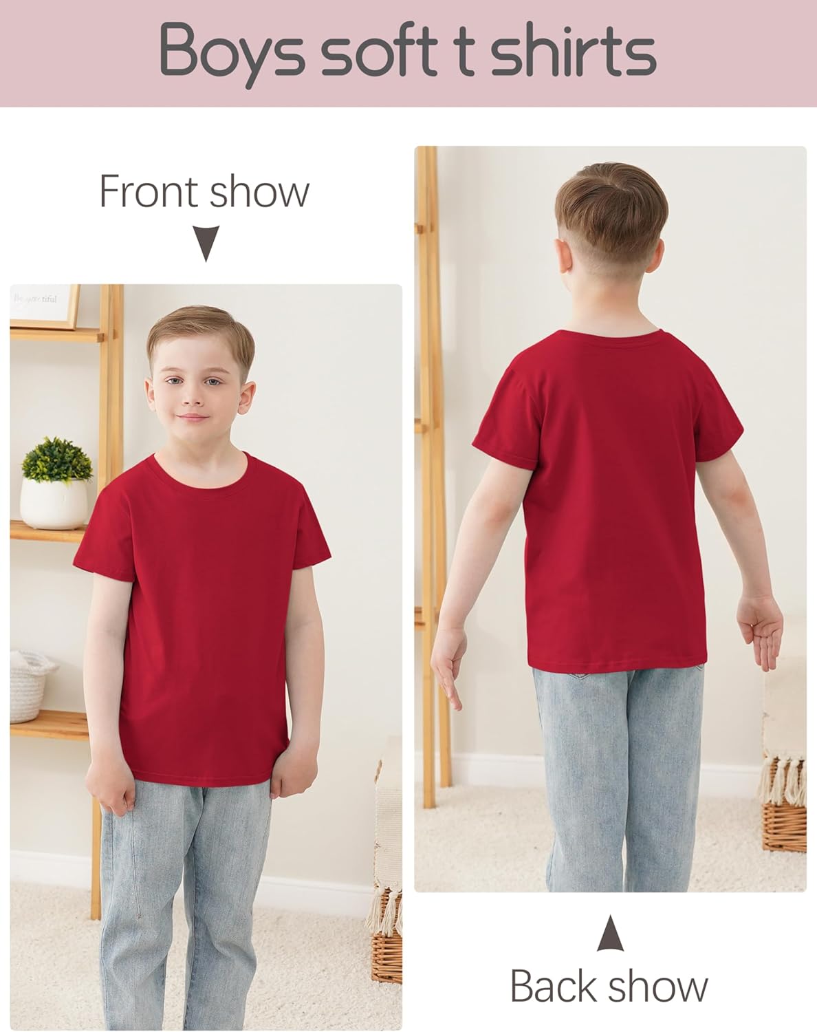 5 Pack Boys Shirts Short Sleeve Shirts for Boys Cotton T-Shirts Kids Toddler Tshirts Tees Clothes Summer Tops - Image 3
