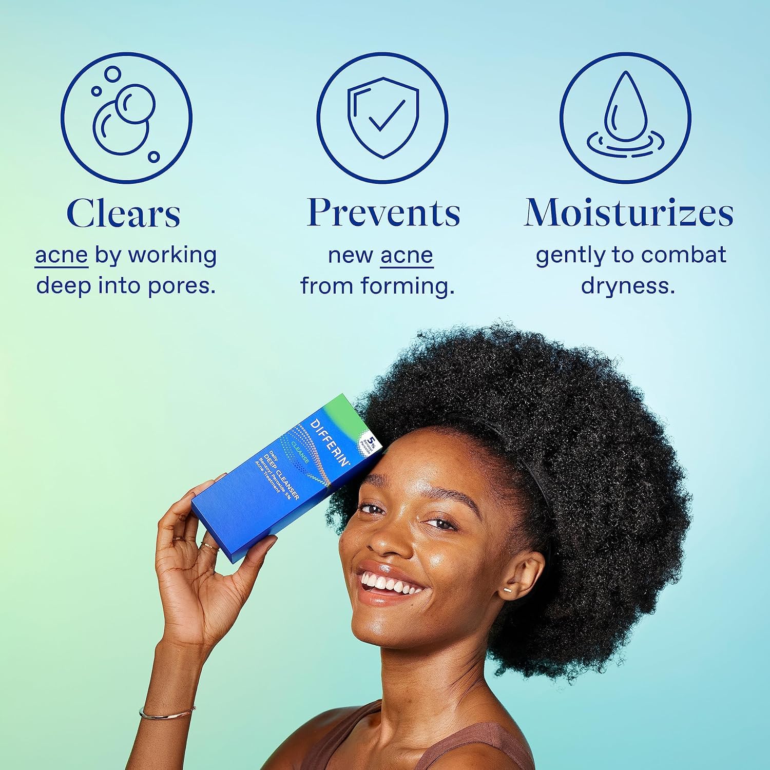 Differin Acne Skin Care Kit, Differin Gel Retinoid Acne Treatment for Face with 0.1% Adapalene & 5% Benzoyl Peroxide Face Wash & Body Wash, Designed for Pimple and Acne Prone Skin - Image 12