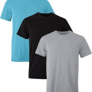 Hanes Mens Originals Stretch Crew T-Shirts Pack, Stretch Cotton Tees for Men, Moisture-Wicking Tee Shirts, 3-Pack