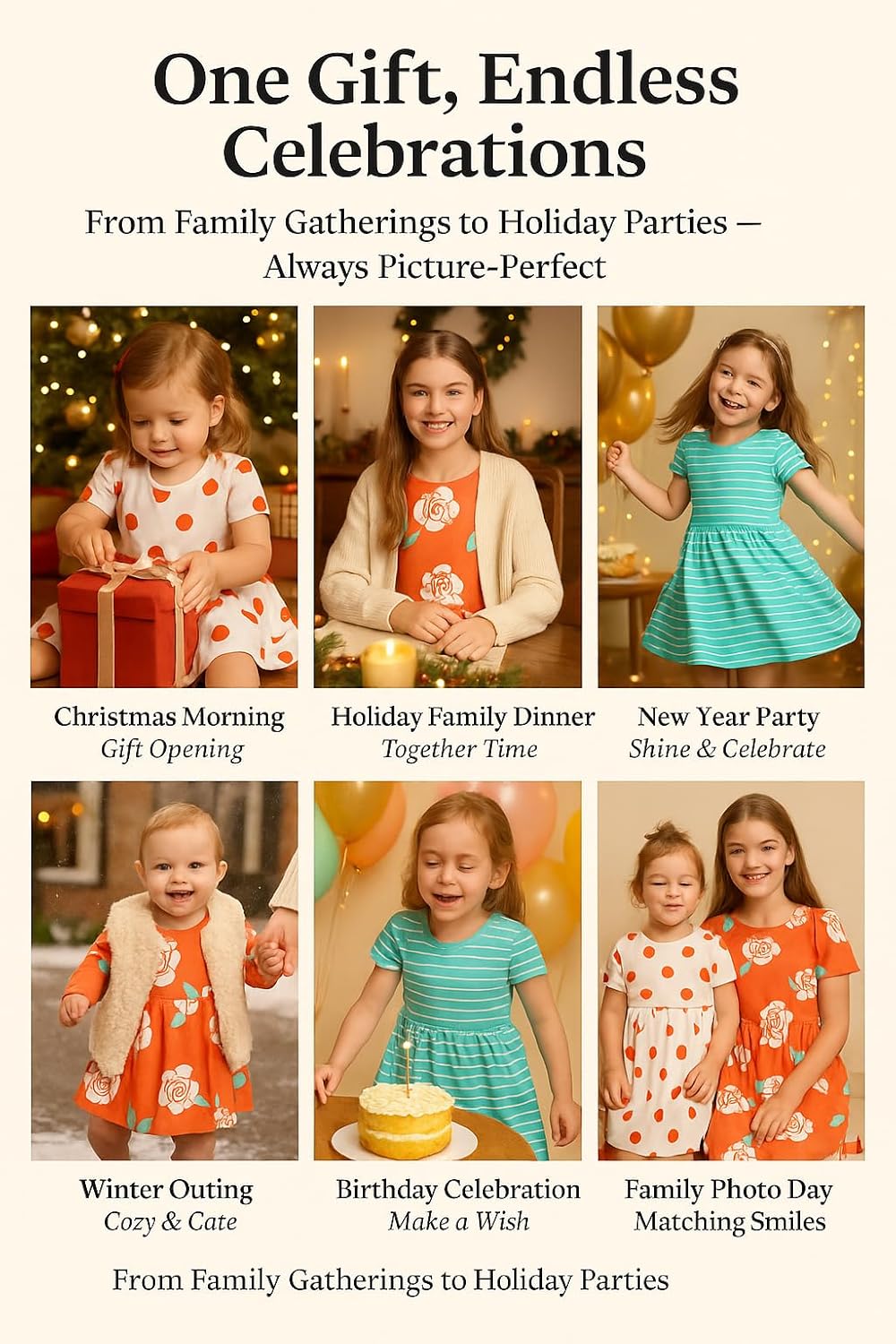 PATPAT Toddler Girl Floral Skater Multipack Dresses 3-Pack Polka Dots Short Sleeve Priness A-line Dress - Image 12