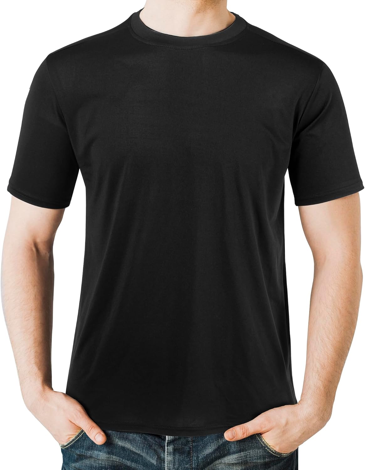 2&5 Pack Men's Sports T Shirts,Crew Neck Breathable Quick-Dry Short Sleeve, Lightweight Gym Tee for Athletic Running Casual - Image 3