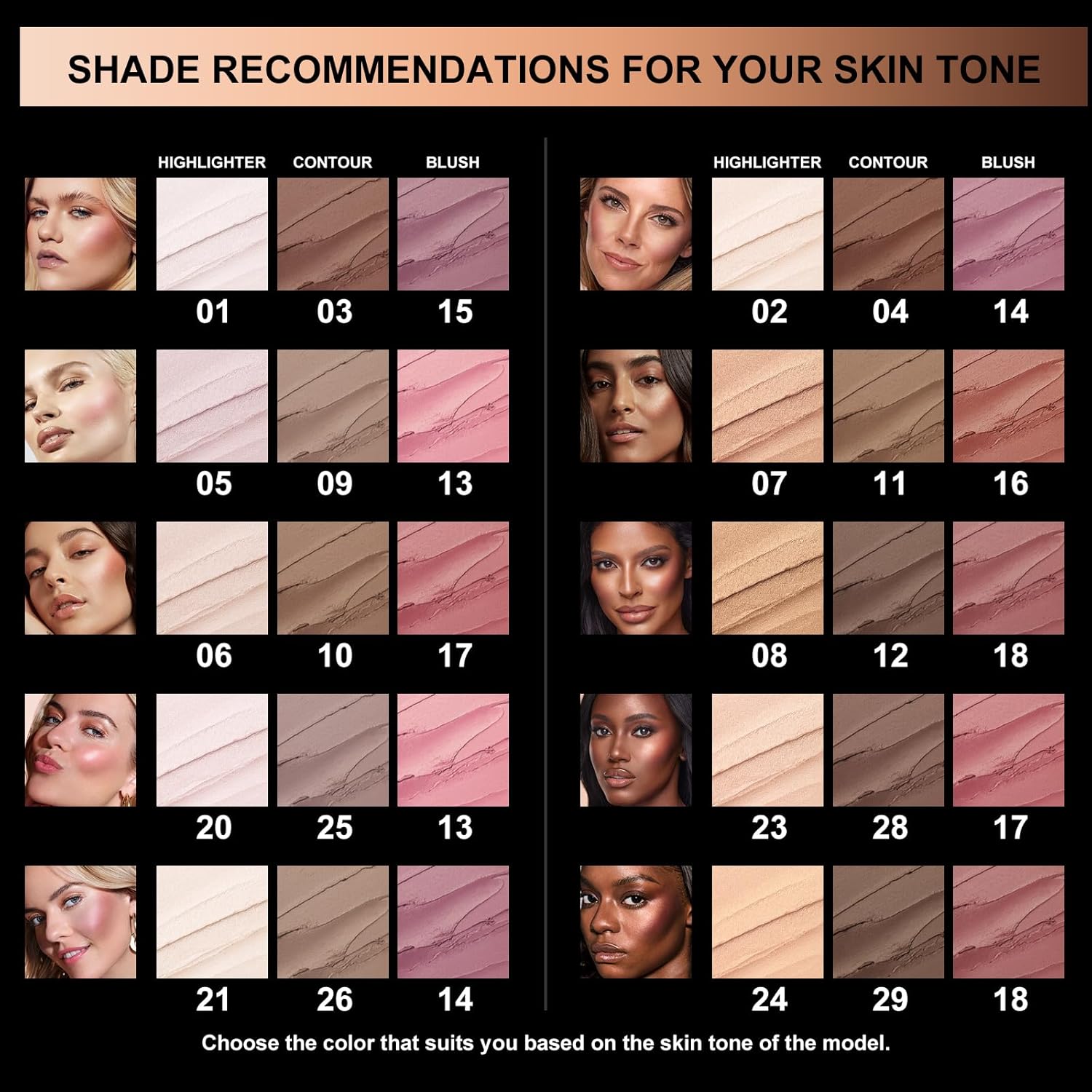 FOCALLURE 3 Pcs Cream Contour Sticks,Shades with Highlighter & Bronzer & Blush,Non-greasy Long-wear Face Contouring Pen,Easy to Sculpt the Face and Create a Lightweight Finishing Makeup,FAIR - Image 6