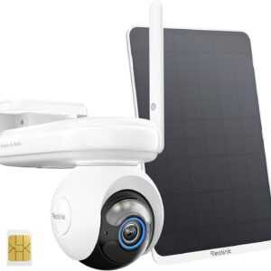 REOLINK Altas Go PT 4G LTE Solar Cellular Security Camera Wireless Outdoor, 360° 24/7 Recording, 10s Pre-Record, for Home Security, 2K ColorX Night Vision, Smart Detection, Large Battery and 12W SP