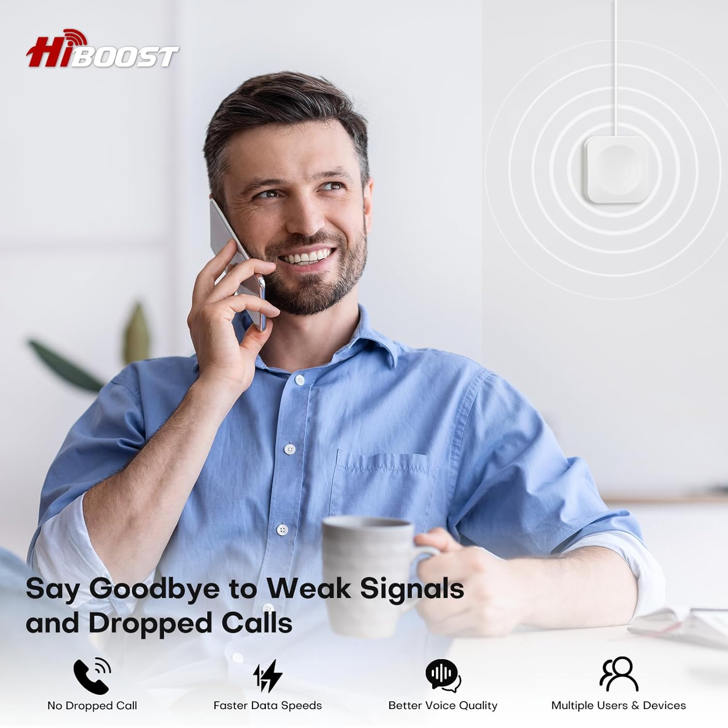 Cell Phone Booster for Home Office, Cover to 8,000 Sq Ft Signal Booster 4G LTE Compatible 5G with LCD Touch Screen 70dB Gain for All U.S. Carriers Verizon, AT&T, T-Mobile, App Support, FCC Approved - Image 6