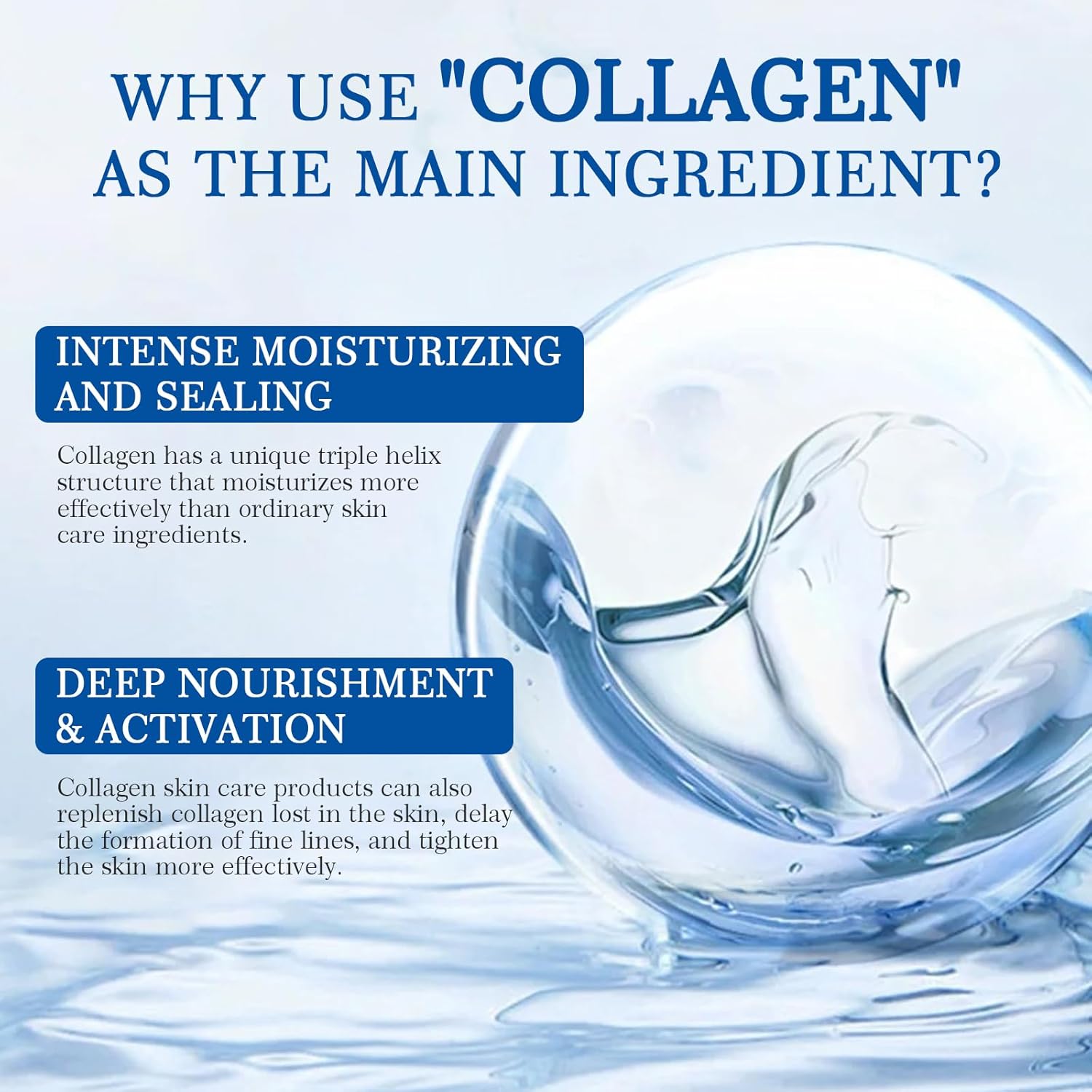 Collagen Skin Care Sets, 5 Pcs Facial Set for Skin Care for Women with Cleanser, Serum, Toner, Lotion & Cream, for Firming Skin, Reduce Wrinkles - Image 2