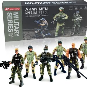 Army Men Action Figures,Soldiers Toys for Boys Age 4-7,Military Playset Action Figures Soldier Toy Set with Weapons Birthdaty Halloween Xmas Gift for Boys