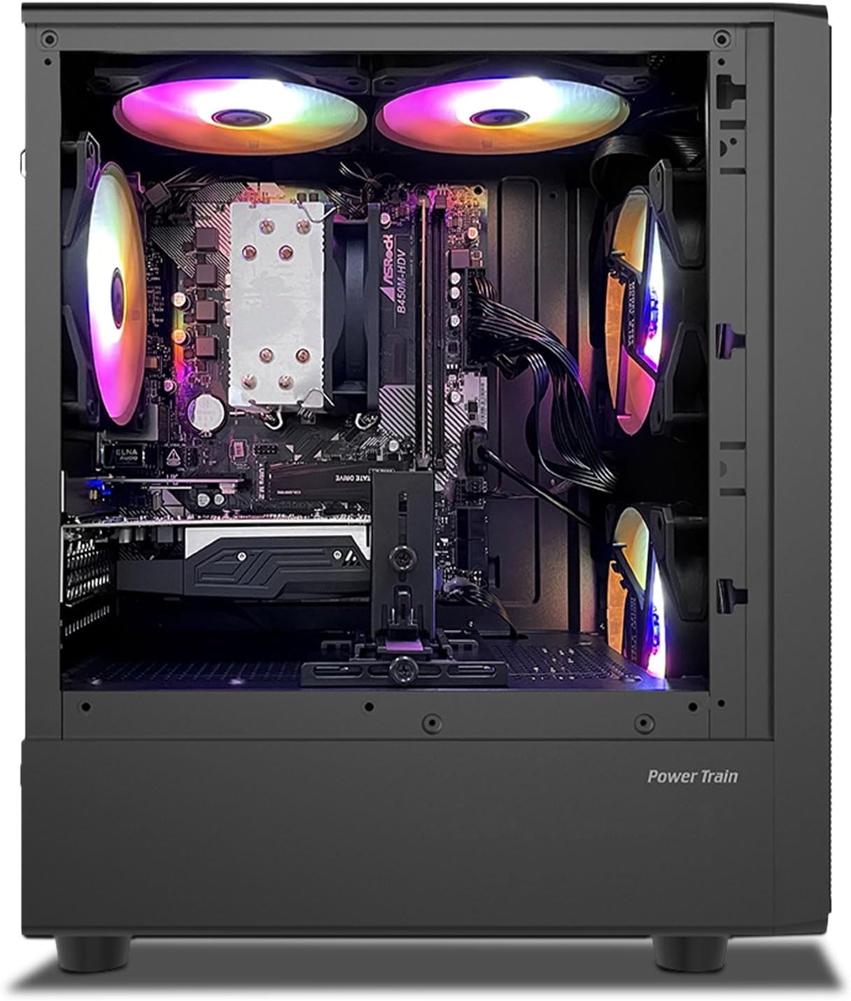 Gaming PC Desktop Computer, Ryzen 5 5500 up to 4.2GHz, RX 550 4GB Graphics Card, 16G DDR4 RAM, 1TB NVME SSD, RGB Fan x5, Prebuilt Gaming PC Tower Computer for Working, Home and Office - Image 7