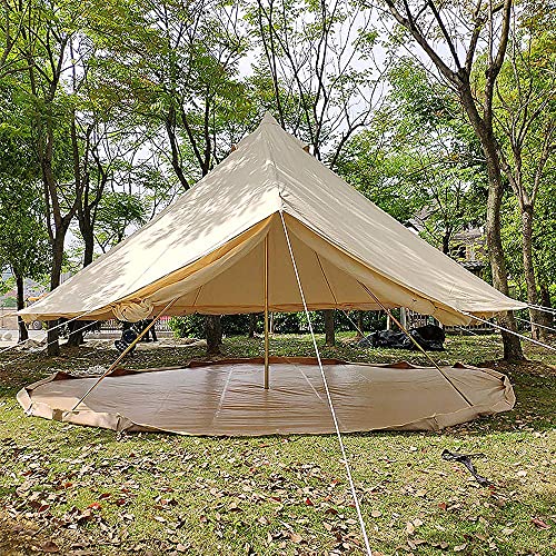 VICIYOO Bell Tent Indian Tent Diameter 3M/4M/5M/6M Cotton Canvas Large Family Tents 4 Season Outdoors Yurt Bell Tent Glamping for Camping - Image 6