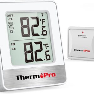 ThermoPro 500FT Indoor Outdoor Thermometer Wireless, Outdoor Thermometers for Patio with Temperature Sensor, Outside RoomThermometer for House Home Reptile Baby Room Temperature Monitor