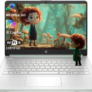 HP Stream 14 Student Business Laptop, Microsoft Office 365, Copilot AI, 1TB Cloud Storage, Intel N150 Processor(Quad-core), 16GB RAM, 128GB UFS, Willow Green, Windows 11 Home, with 5ave Kit