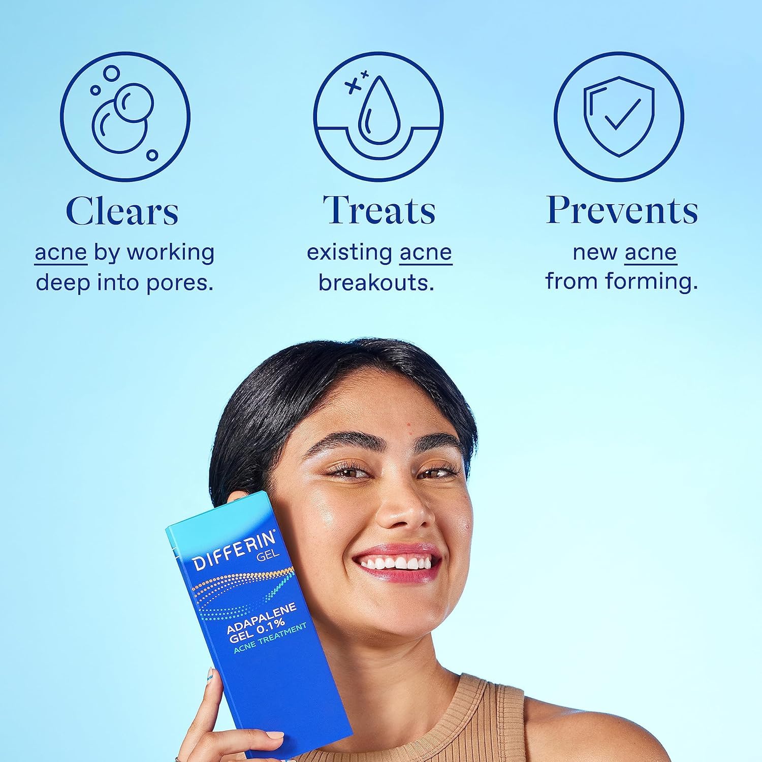 Differin Acne Skin Care Kit, Differin Gel Retinoid Acne Treatment for Face with 0.1% Adapalene & 5% Benzoyl Peroxide Face Wash & Body Wash, Designed for Pimple and Acne Prone Skin - Image 10