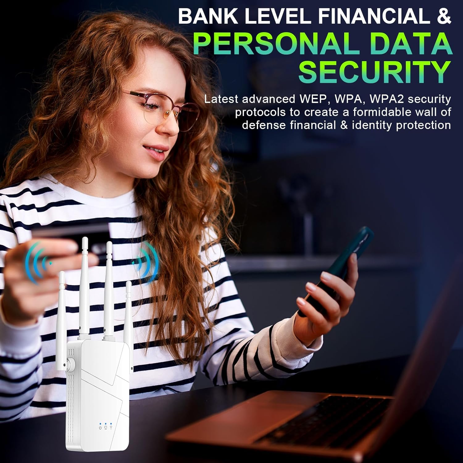 2026 WiFi Extender, 15888 sq.ft Internet Extender WiFi Booster, Long Range Wireless Repeater Signal Amplifier for Home, Mesh Wi-Fi 99% Faster | Broader Than Ever, Support 55+ Devices, 1-Tap Setup - Image 3