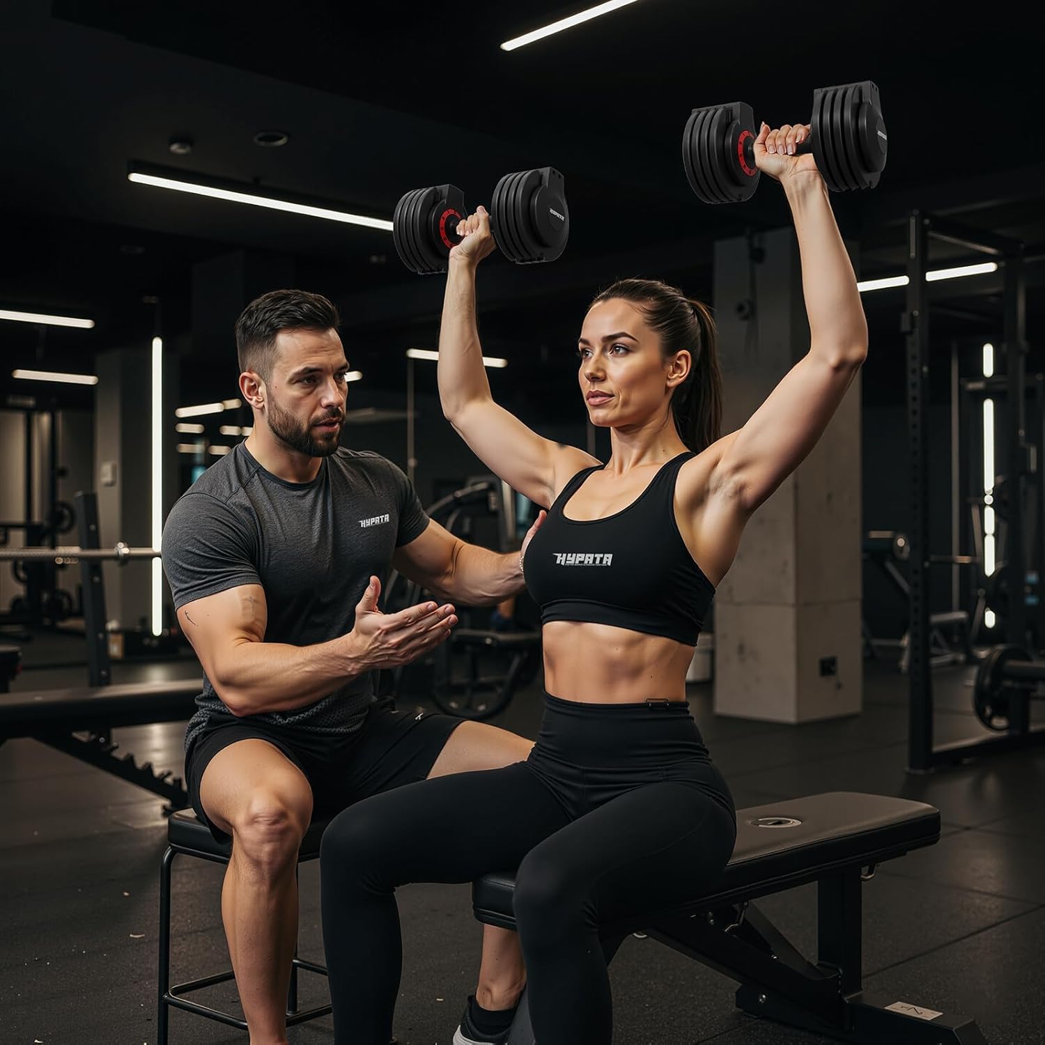 25/55 lbs Pair Adjustable Dumbbell Set, Adjust Dumbbell Weight for Exercises Pair Dumbbells for Men and Women in Home - Image 8