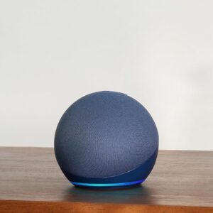 Amazon Echo Dot (newest model) – Vibrant sounding speaker with Alexa+ Early Access, Great for bedrooms, dining rooms and offices, Deep Sea Blue