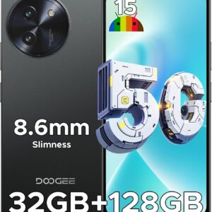 DOOGEE Note 59 5G Unlocked Cell Phone,Android 15 Phone,32GB+128GB/2TB Expand Android Phone with 6.75″HD+120Hz,5G Dual SIM Smartphone,6250mAh Battery,16MP+8MP,Octa Core/Widevine L1/ GPS/NFC/Face Unlock