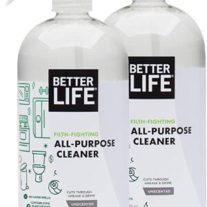 Better Life All Purpose Cleaner – Multipurpose Home and Kitchen Cleaning Spray for Glass, Countertops, Appliances, Upholstery & More – Multi-surface Spray Cleaner – 32oz (Pack of 2) Unscented