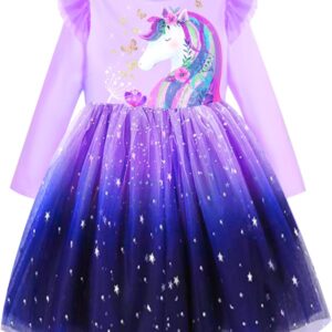 VIKITA Girls Dresses Winter Party Tutu Dress for 2-12 Years Kids