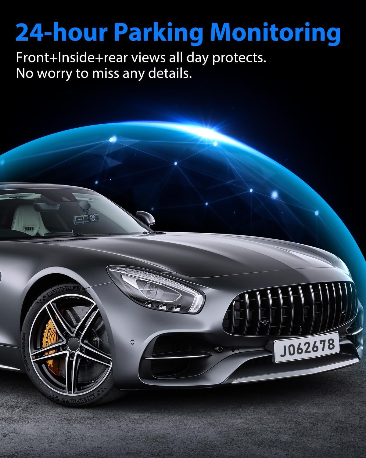 Dash Cam Front and Rear, 1080P Dash Camera for Cars, 3 Channel Car Camera Front Rear and Inside with 32GB Card, Loop Recording, Night Vision, HDR, 24Hr Parking, G-Sensor - Image 6