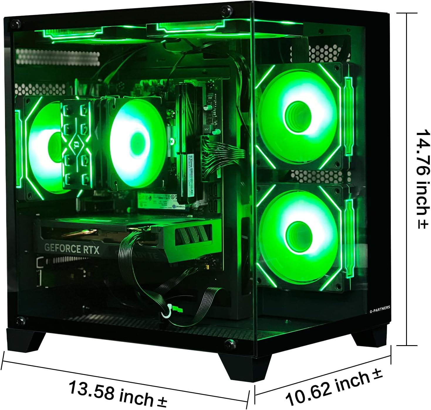 Gaming PC Desktop Core i5 14400F, RTX 5060 8G GDDR7 DLSS 4, 32GB DDR4 RAM 3200MHz,1TB NVMe PCIe4.0, Wi-Fi6E, 550W Bronze PSU,Prebuilt PC Tower for Office Gaming - Image 6