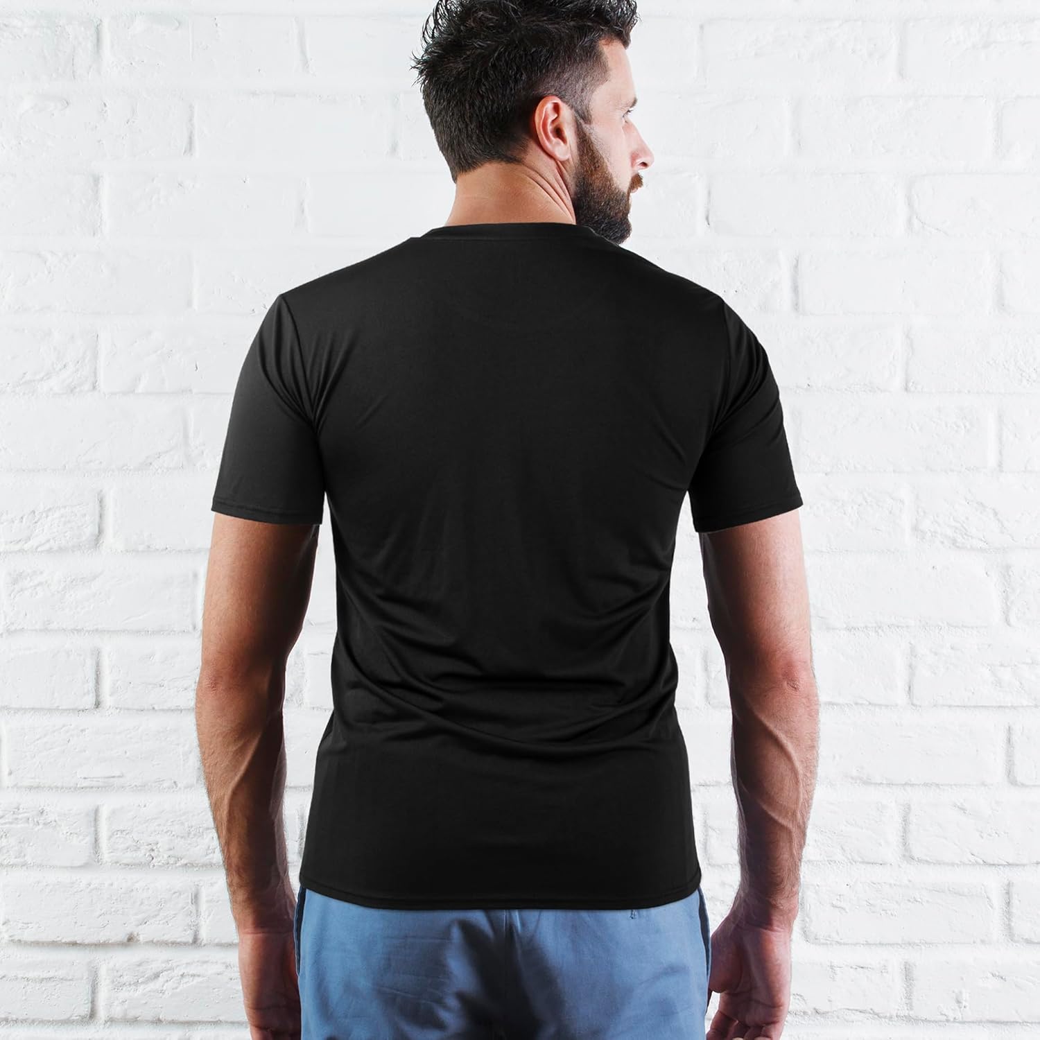 2&5 Pack Men's Sports T Shirts,Crew Neck Breathable Quick-Dry Short Sleeve, Lightweight Gym Tee for Athletic Running Casual - Image 4