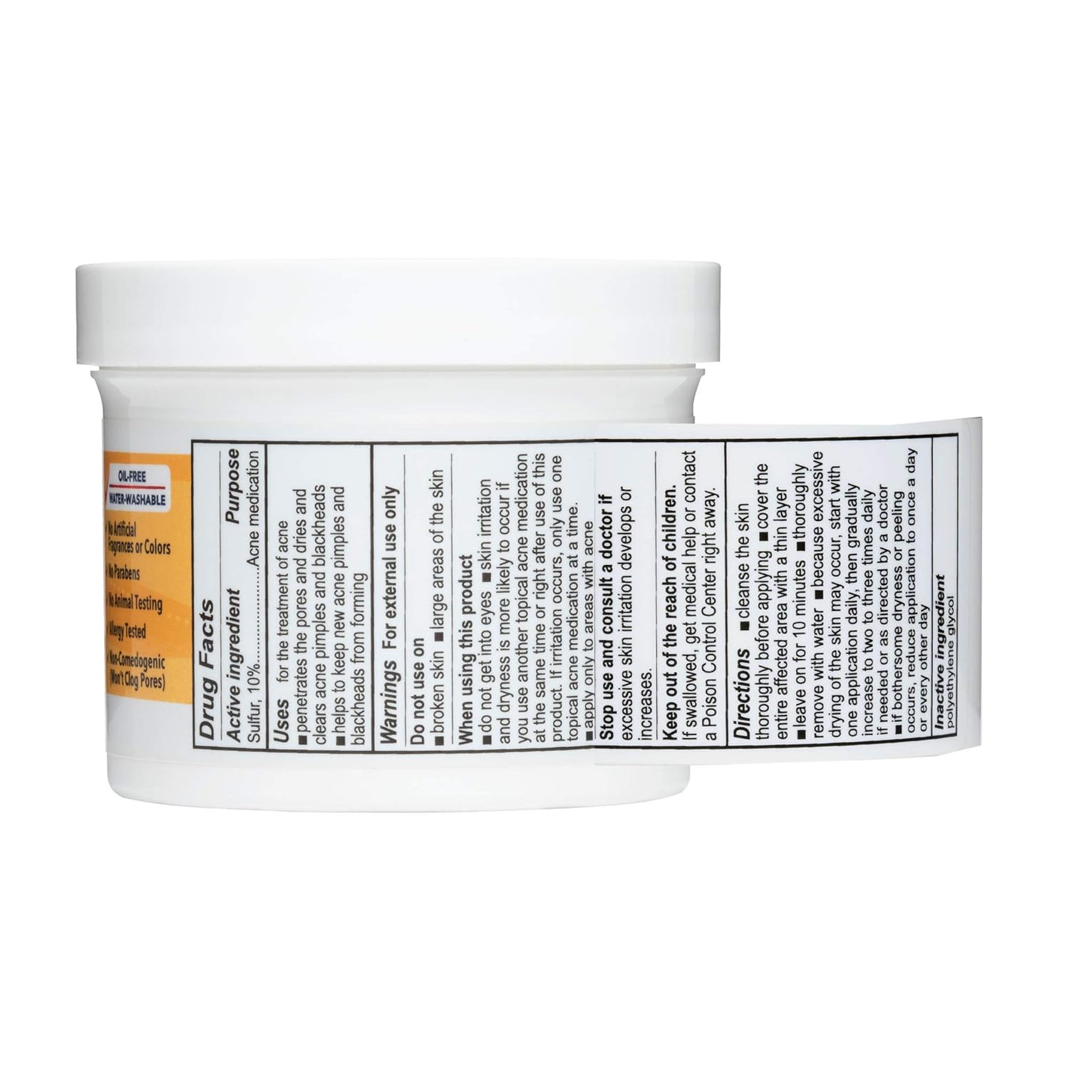 De La Cruz 10% Sulfur Ointment - Cystic Acne Treatment for Face and Body - Daily 10 Min Spot Treatment Mask - Safe and Effective Game Changing Hormonal Acne Treatment That Clears Up Pimples - 2.6 oz - Image 9