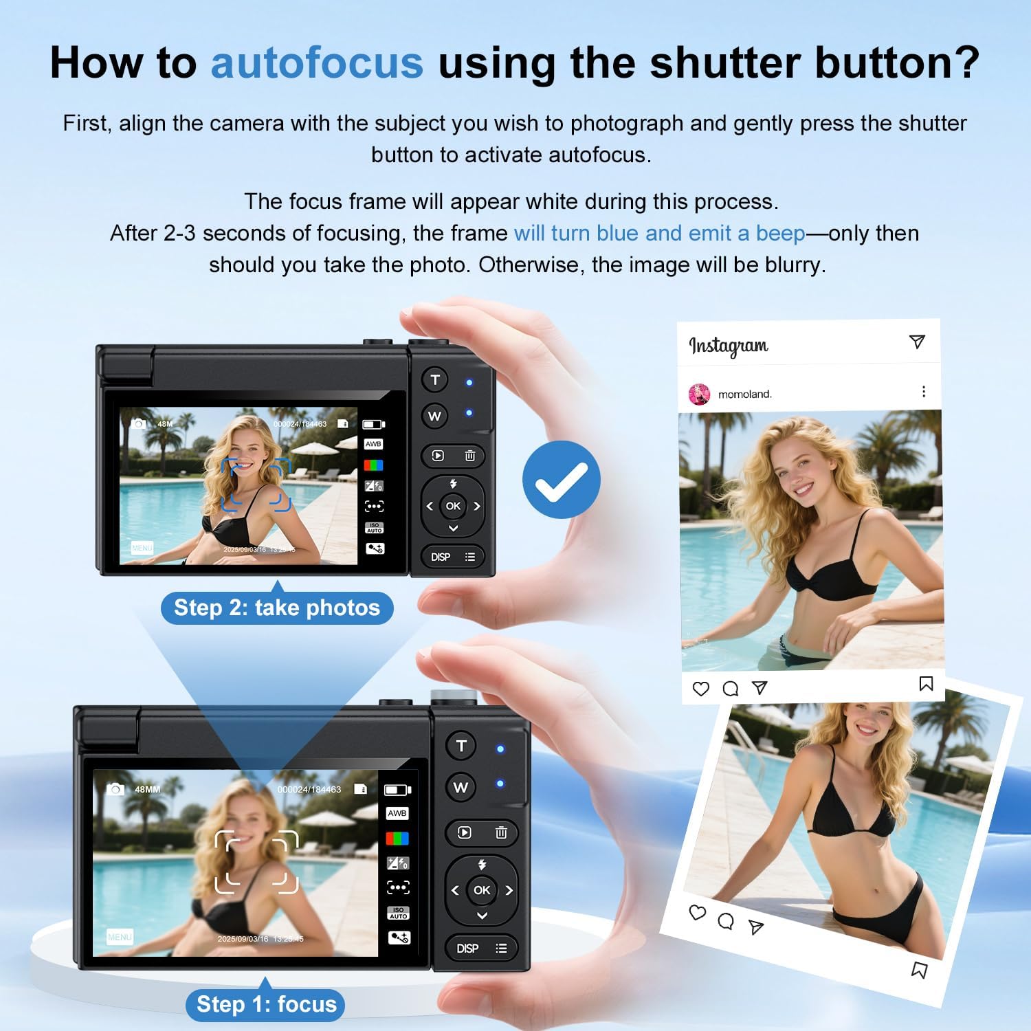 4K Digital Camera,64MP Camera for Photography with 3" 180° Flip Screen,16X Vlogging Camera for YouTube with 64GB Micro SD Card for Beginner, Teens - Image 2